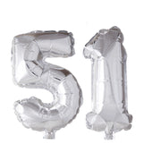 Folieballon 51 jaar zilver 41cm
