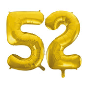 Folieballon 52 jaar Goud 41cm