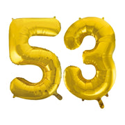 Folieballon 53 jaar Goud 66cm