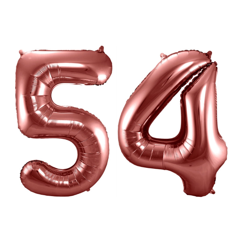 Folieballon 54 jaar brons 86cm