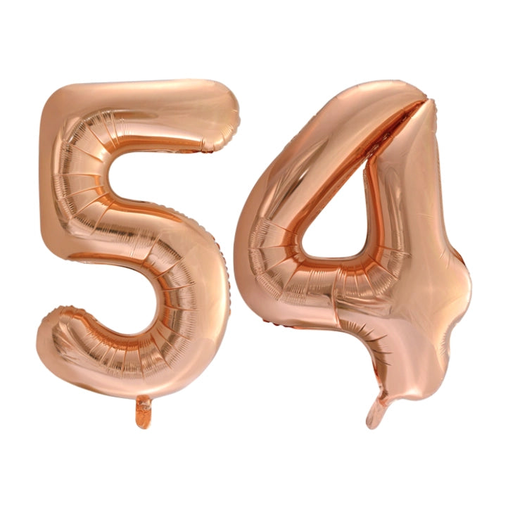Folieballon 54 jaar Rose Goud 66cm