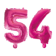 Folieballon 54 jaar roze 41cm