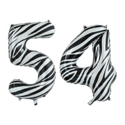 Folieballon 54 jaar zebra 86cm