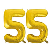 Folieballon 55 jaar Goud 66cm
