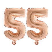 Folieballon 55 jaar Rosé Goud 41cm