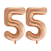 Folieballon 55 jaar Rosé Goud 86cm