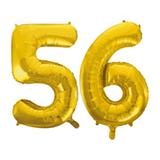 Folieballon 56 jaar Goud 41cm