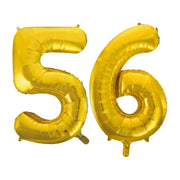Folieballon 56 jaar Goud 66cm