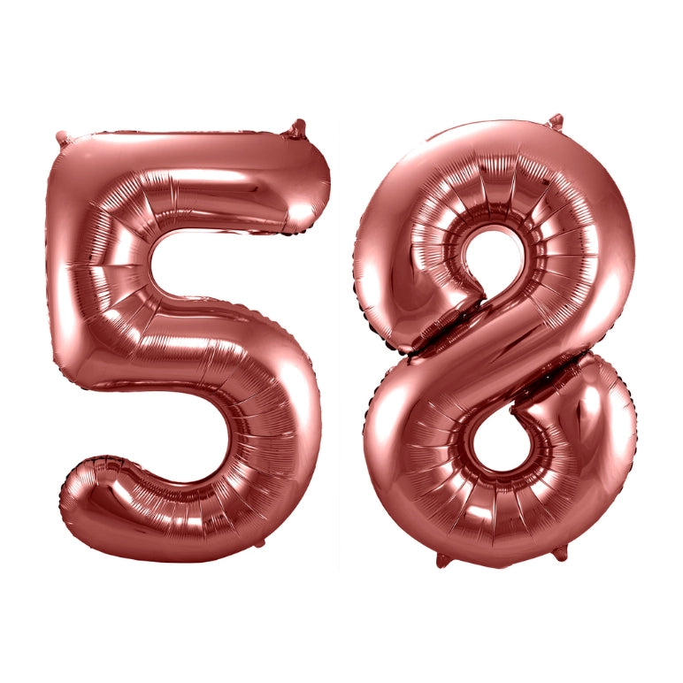 Folieballon 58 jaar brons 86cm