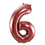 Folieballon 6 jaar brons 86cm