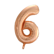 Folieballon 6 jaar Rosé Goud 86cm