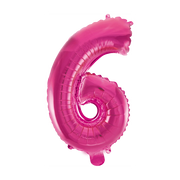 Folieballon 6 jaar roze 41cm