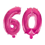 Folieballon 60 jaar roze 86cm