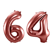 Folieballon 64 jaar brons 86cm