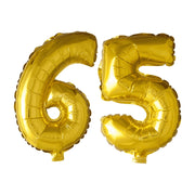 Folieballon 65 jaar Goud 41cm