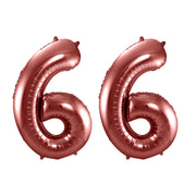 Folieballon 66 jaar brons 86cm