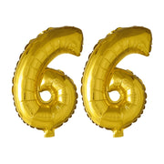 Folieballon 66 jaar Goud 41cm