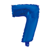 Folieballon 7 jaar blauw 86cm