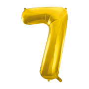 Folieballon 7 jaar Goud 66cm