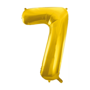 Folieballon 7 jaar Goud 86cm