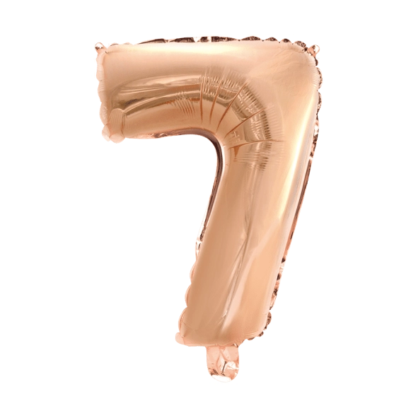 Folieballon 7 jaar Rosé Goud 41cm
