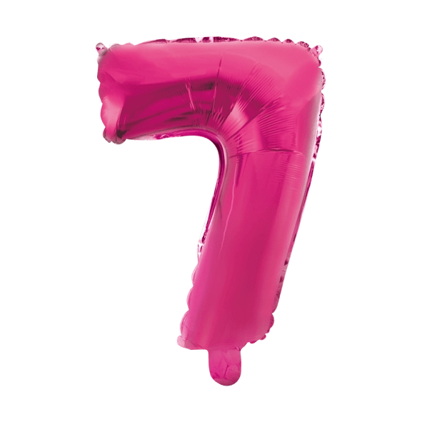 Folieballon 7 jaar roze 41cm