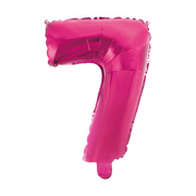 Folieballon 7 jaar roze 86cm