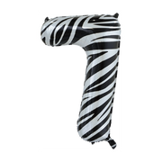 Folieballon 7 jaar zebra 86cm