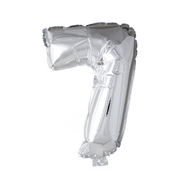 Folieballon 7 jaar zilver 41cm