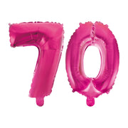 Folieballon 70 jaar roze 41cm