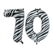 Folieballon 70 jaar zebra 86cm