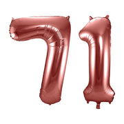 Folieballon 71 jaar brons 86cm