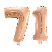 Folieballon 71 jaar Rosé Goud 41cm