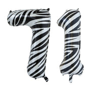 Folieballon 71 jaar zebra 86cm