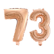 Folieballon 73 jaar Rosé Goud 41cm