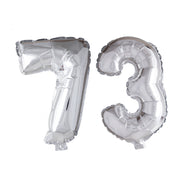 Folieballon 73 jaar zilver 41cm