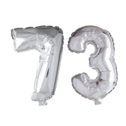 Folieballon 73 jaar Zilver 66cm