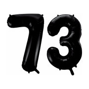 Folieballon 73 jaar zwart 86cm