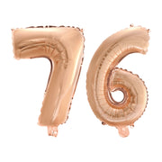 Folieballon 76 jaar Rosé Goud 41cm