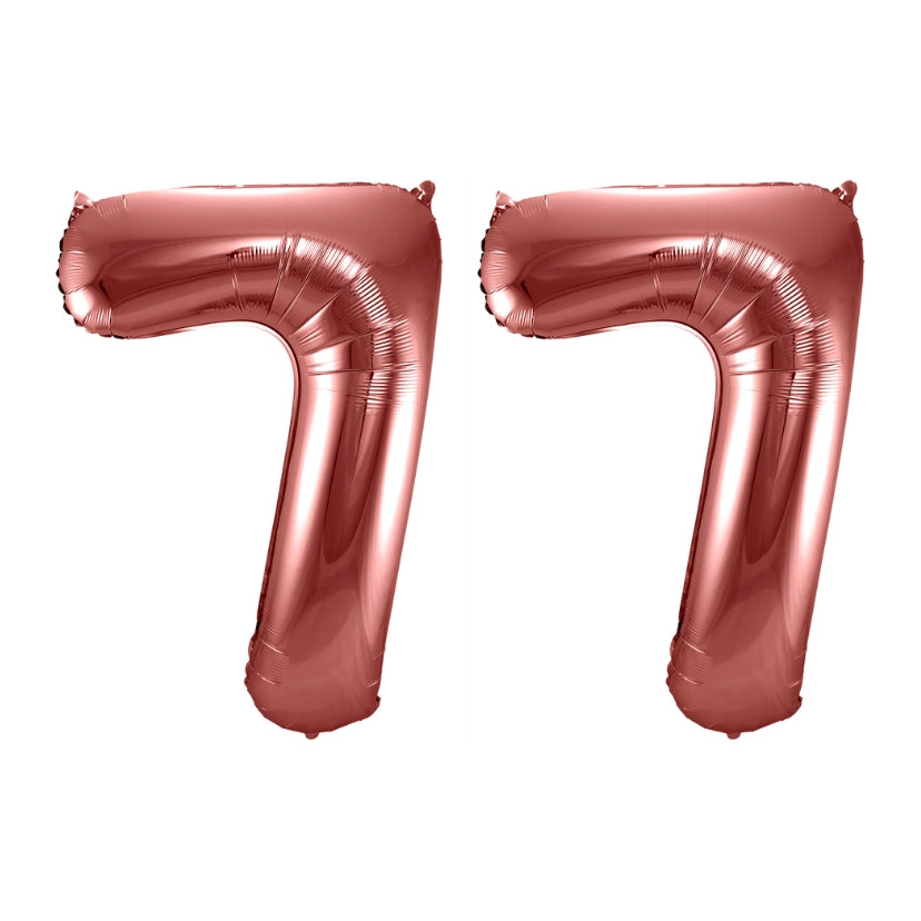 Folieballon 77 jaar brons 86cm
