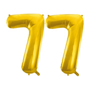 Folieballon 77 jaar Goud 86cm