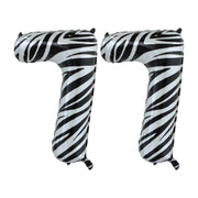 Folieballon 77 jaar zebra 86cm