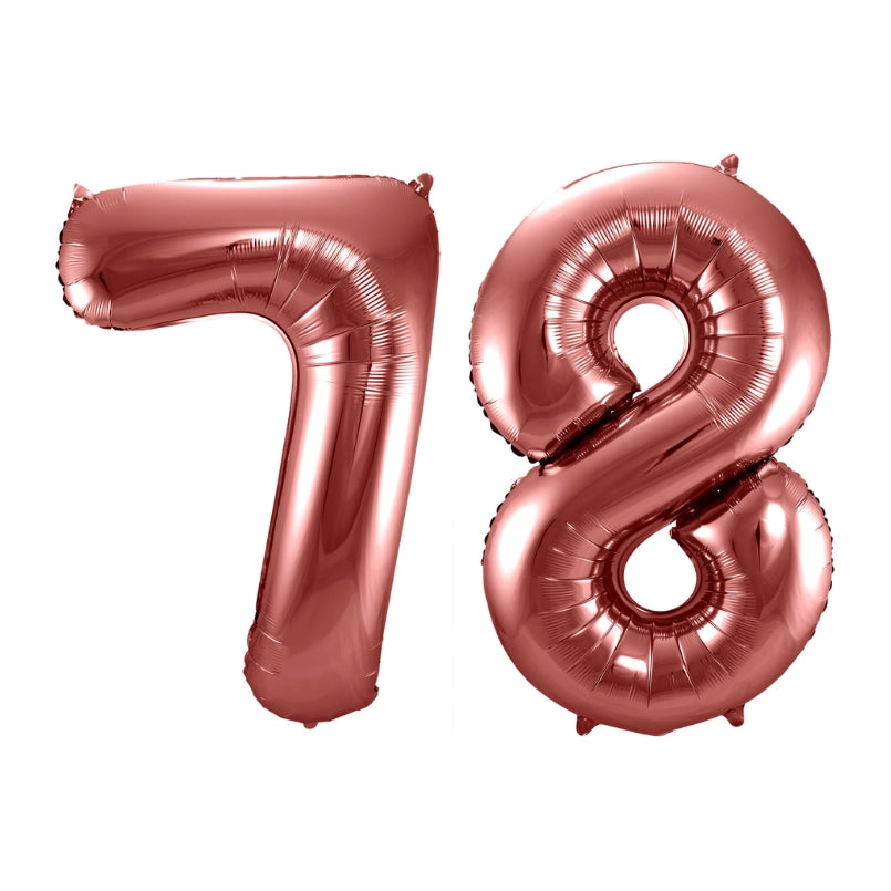 Folieballon 78 jaar brons 86cm