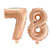 Folieballon 78 jaar Rosé Goud 41cm