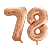 Folieballon 78 jaar Rosé Goud 86cm