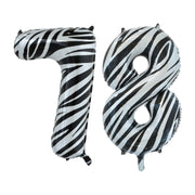 Folieballon 78 jaar zebra 86cm