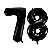 Folieballon 78 jaar zwart 41cm