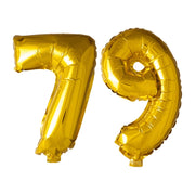 Folieballon 79 jaar Goud 41cm
