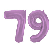 Folieballon 79 jaar metallic paars 86cm