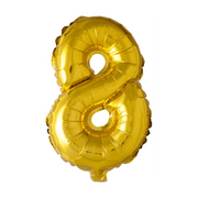 Folieballon 8 jaar Goud 41cm